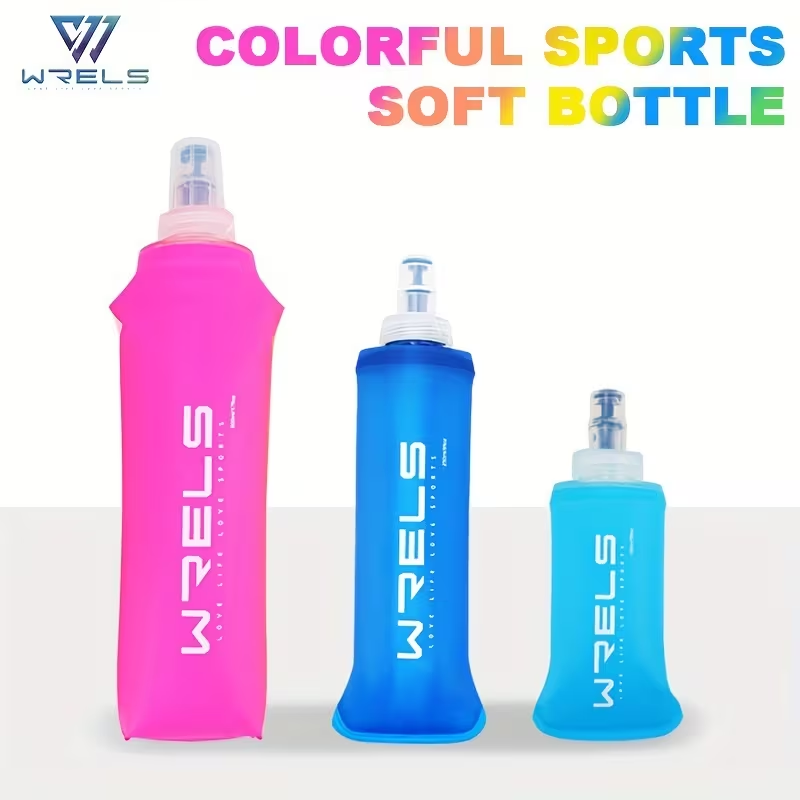 Water Bottle Collapsible - WRELS Portable Sports Soft Flask BPA-Free
