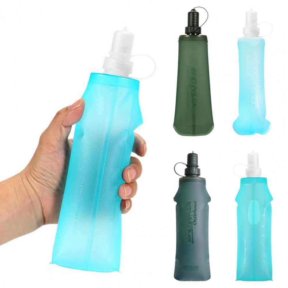 Water Bottle Collapsible - 250/500ML Folding Water Bottles TPU Water