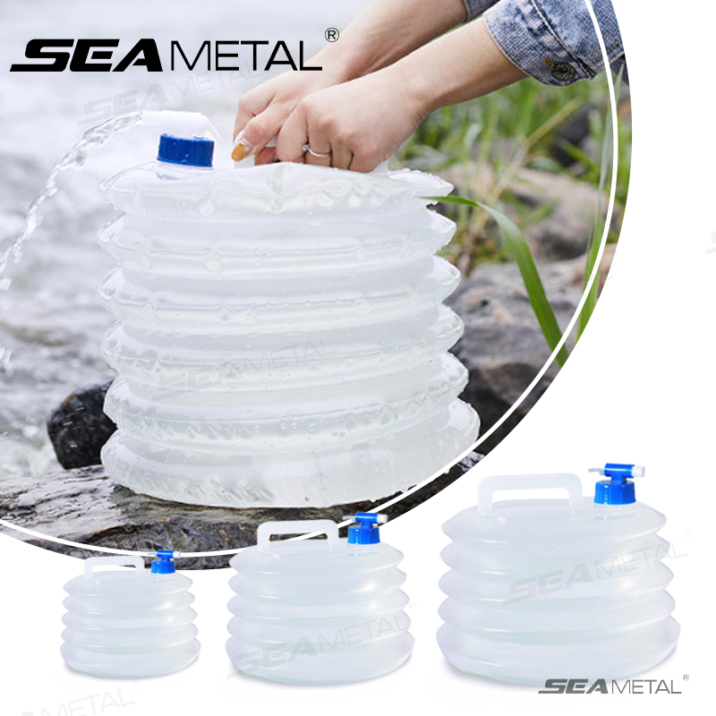 Water Bottle Collapsible - SEAMETAL 5L-15L Car Collapsible Bucket Portable