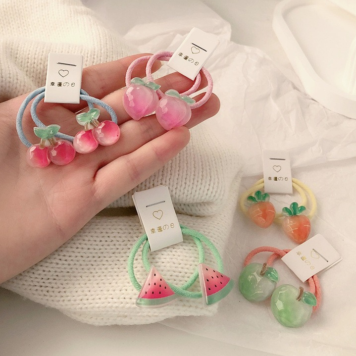Travel Accessories For Kids - Kids Carrot Hair Ties 5 Pair