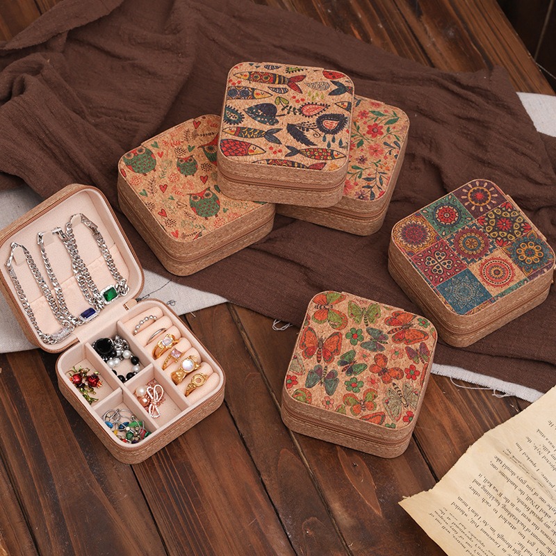 Travel Accessories High End - High-end Retro Wood Grain Printed Portable