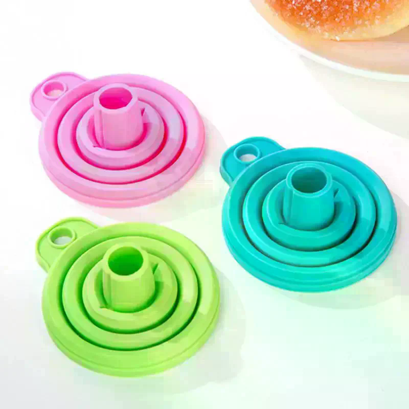 Water Bottle Collapsible - 10-Piece Silicone Collapsible Funnel Set, Food-Grade
