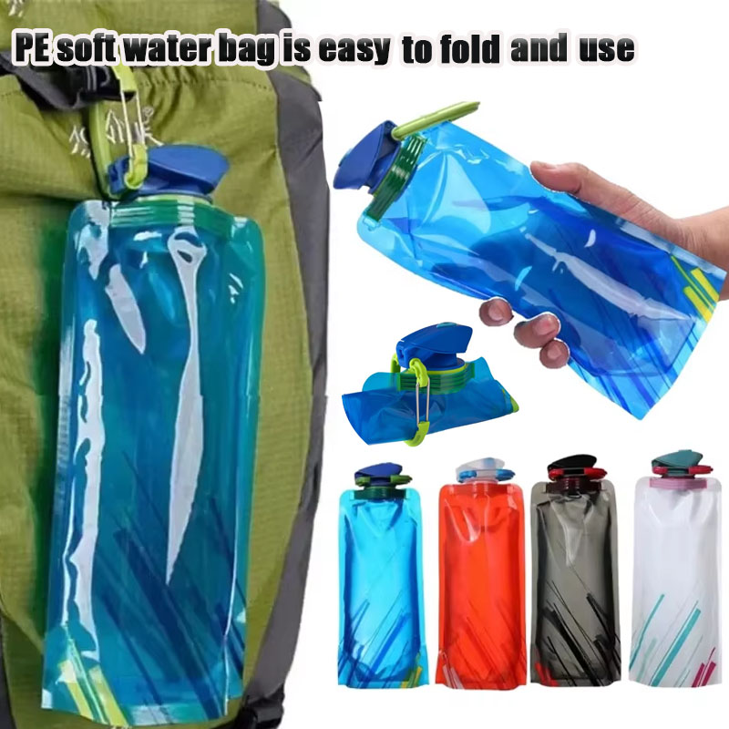 Water Bottle Collapsible - 1-8PCS 700ml Soft Foldable Water Container