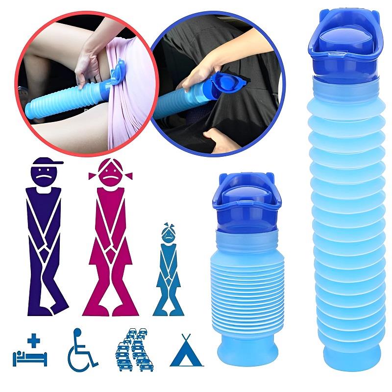 Travel Accessories For Kids - 750ML Portable Standing Pee Bottle Shrinkable