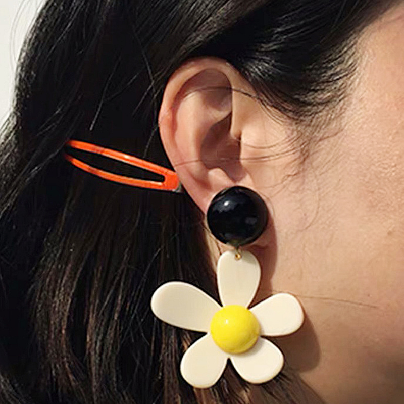 Travel Accessories Dropshipping - Korean Colorful Acrylic Flower Large Drop