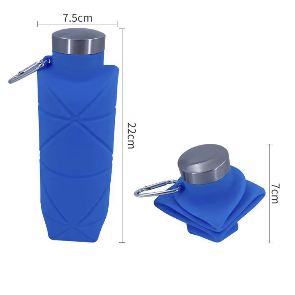 Water Bottle Collapsible - 700ML Collapsible Water Bottle Leakproof Valve
