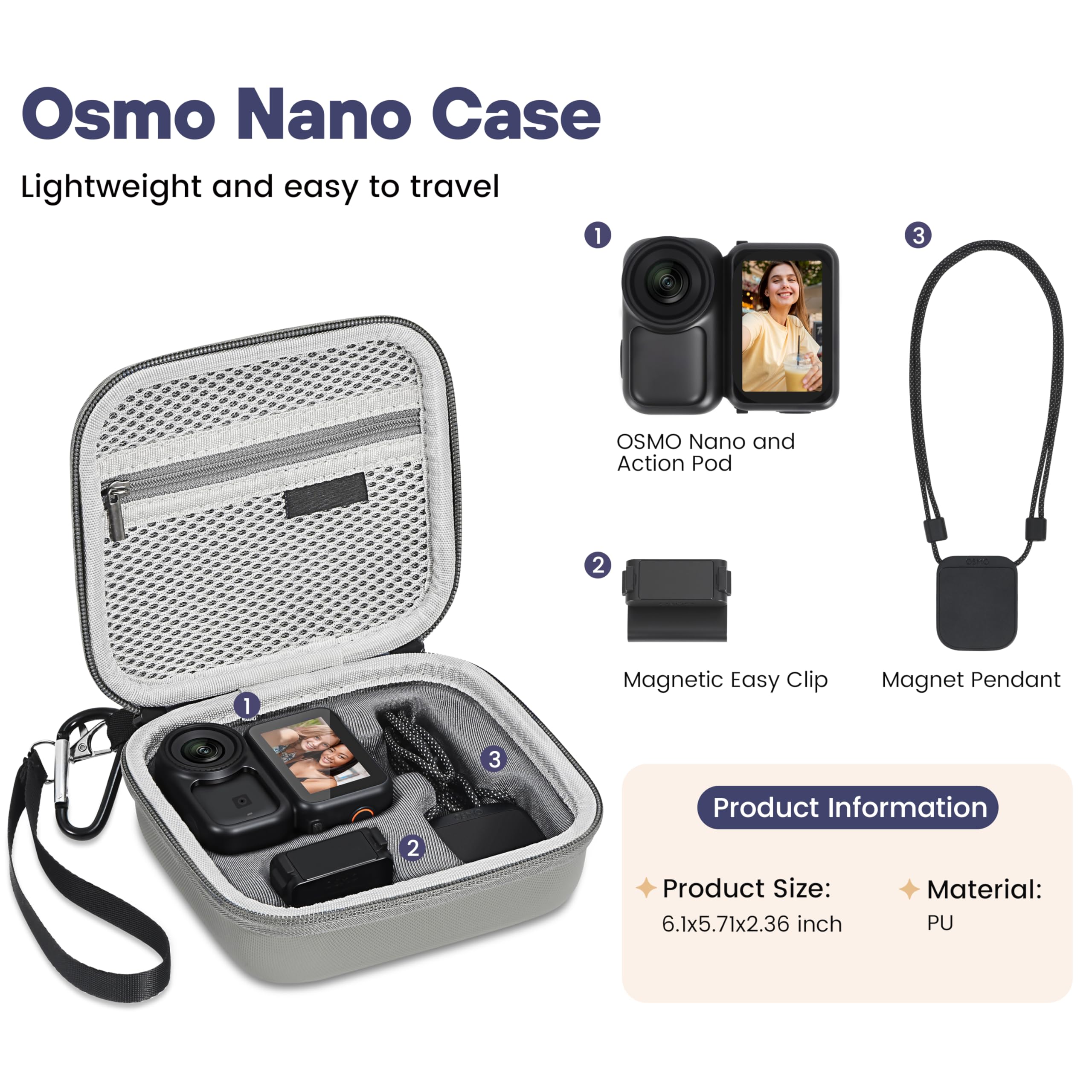 Osmo Nano Case, Protective Car - Travel Vlog Accessories ulasan dan harga