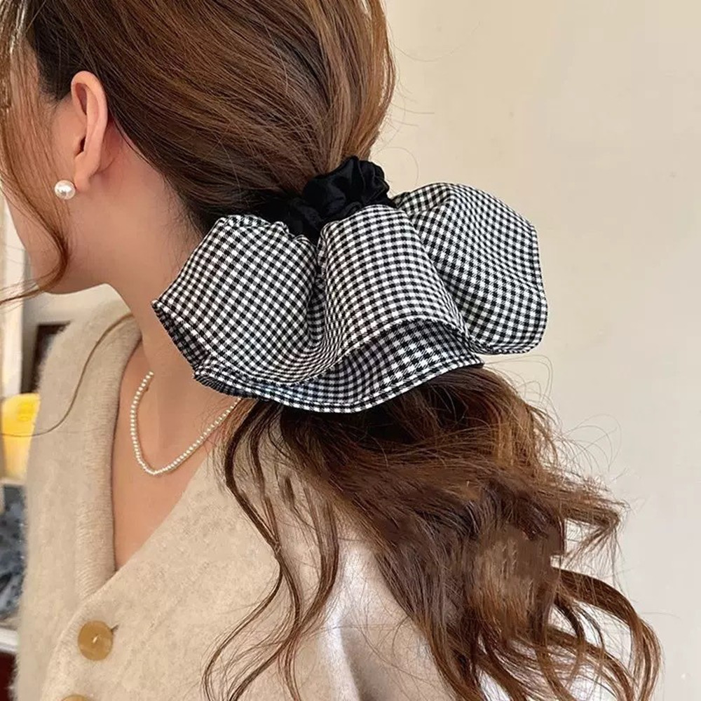 Extra Large Plaid Hair Ties El - Travel Accessories High End ulasan dan harga