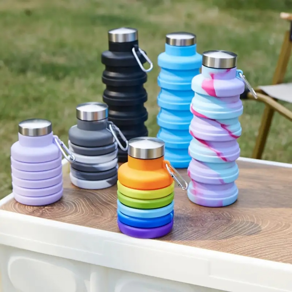 500ml Foldable Silicone Water  - Water Bottle Collapsible ulasan dan harga
