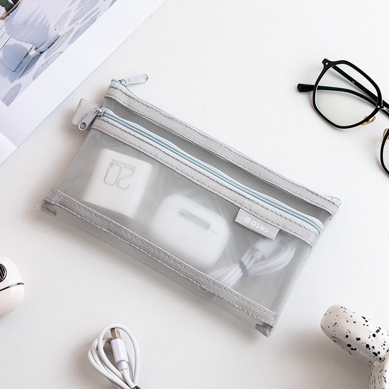 Transparent mesh data cable st - Cable Organizer Travel ulasan dan harga