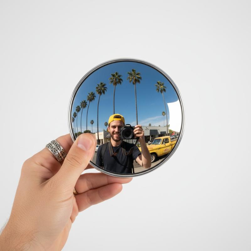 5cm Handheld Selfie Mirror Por - Travel Vlog Accessories ulasan dan harga