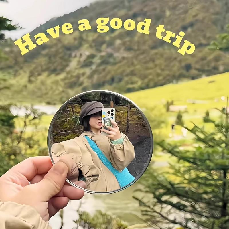 5cm Handheld Selfie Mirror Por - Travel Vlog Accessories ulasan dan harga