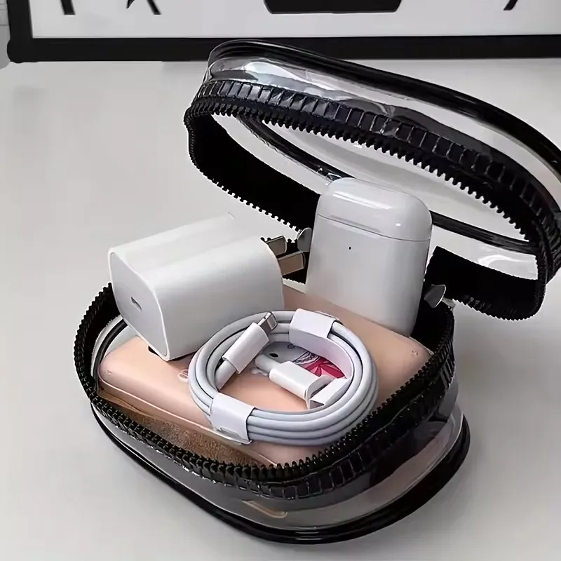 Portable Mini Clear Zipper Sto - Cable Organizer Travel ulasan dan harga