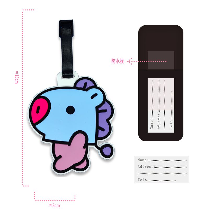 BT21 cartoon cute keychain Kaw - Travel Accessories Gifts ulasan dan harga
