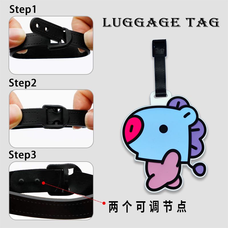 BT21 cartoon cute keychain Kaw - Travel Accessories Gifts ulasan dan harga