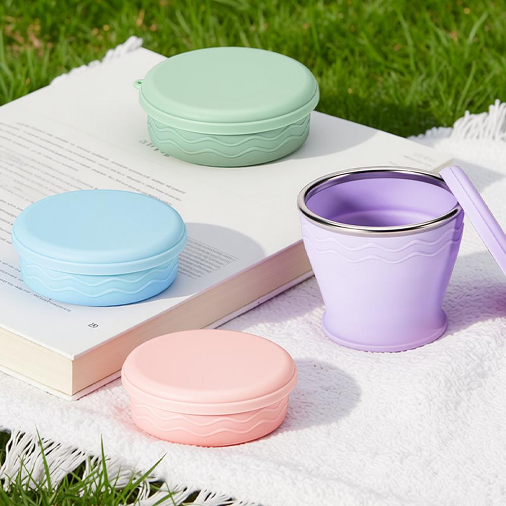 Foldable Silicone Cup With Lid - Water Bottle Collapsible ulasan dan harga