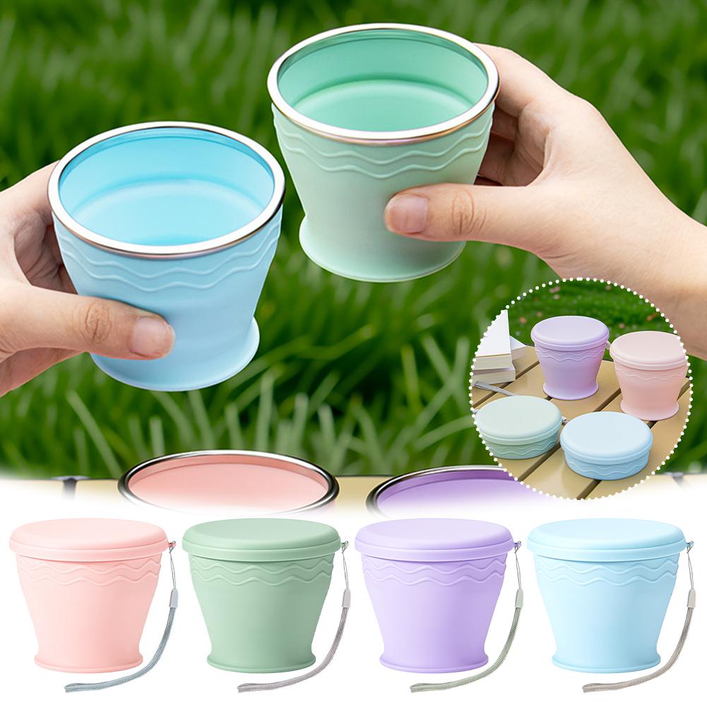 Foldable Silicone Cup With Lid - Water Bottle Collapsible ulasan dan harga