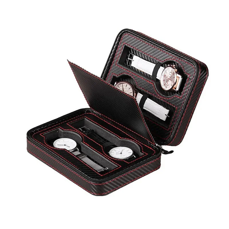 4-Slot Portable Watch Storage  - Travel Accessories Display ulasan dan harga
