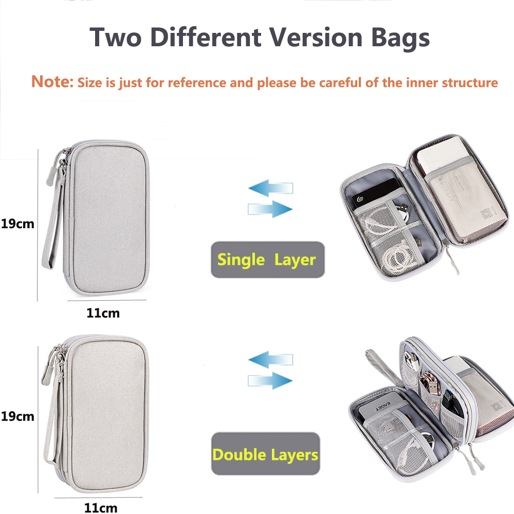 Data Cable Storage Bag Waterpr - Cable Organizer Travel ulasan dan harga