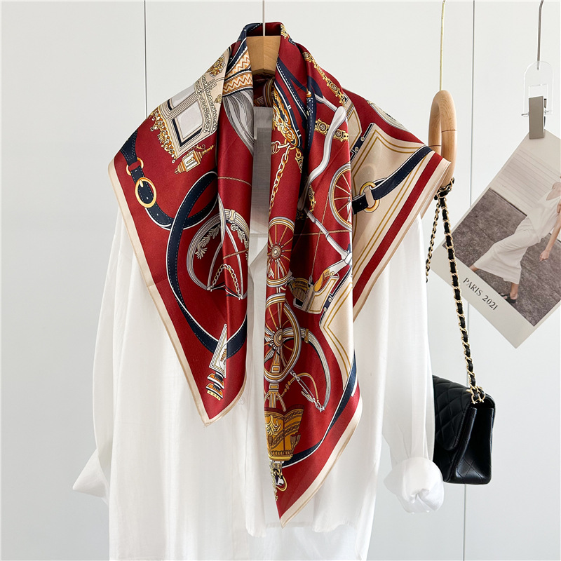 12MM Soft Silk Scarf Women 90C - Travel Accessories Gifts ulasan dan harga