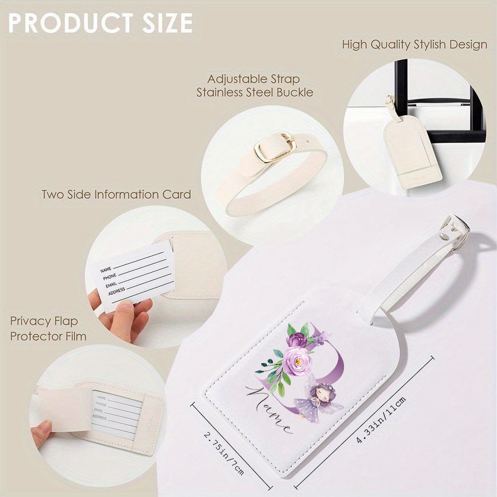 Personalized PU Luggage Tag, F - Travel Accessories Personalised ulasan dan harga