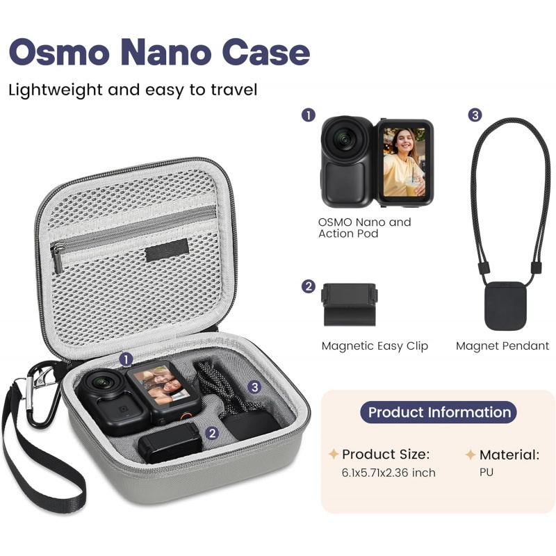 Protective PU Leather Carrying - Travel Vlog Accessories ulasan dan harga