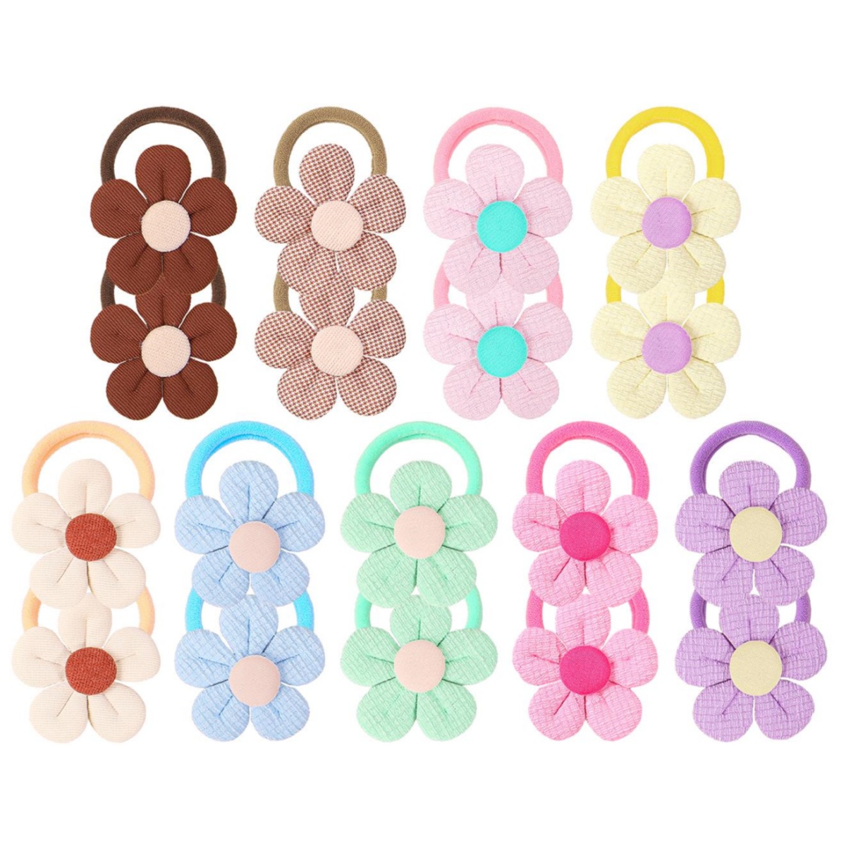 18pcs Sunflower Hair Ties Kids - Travel Accessories For Kids ulasan dan harga