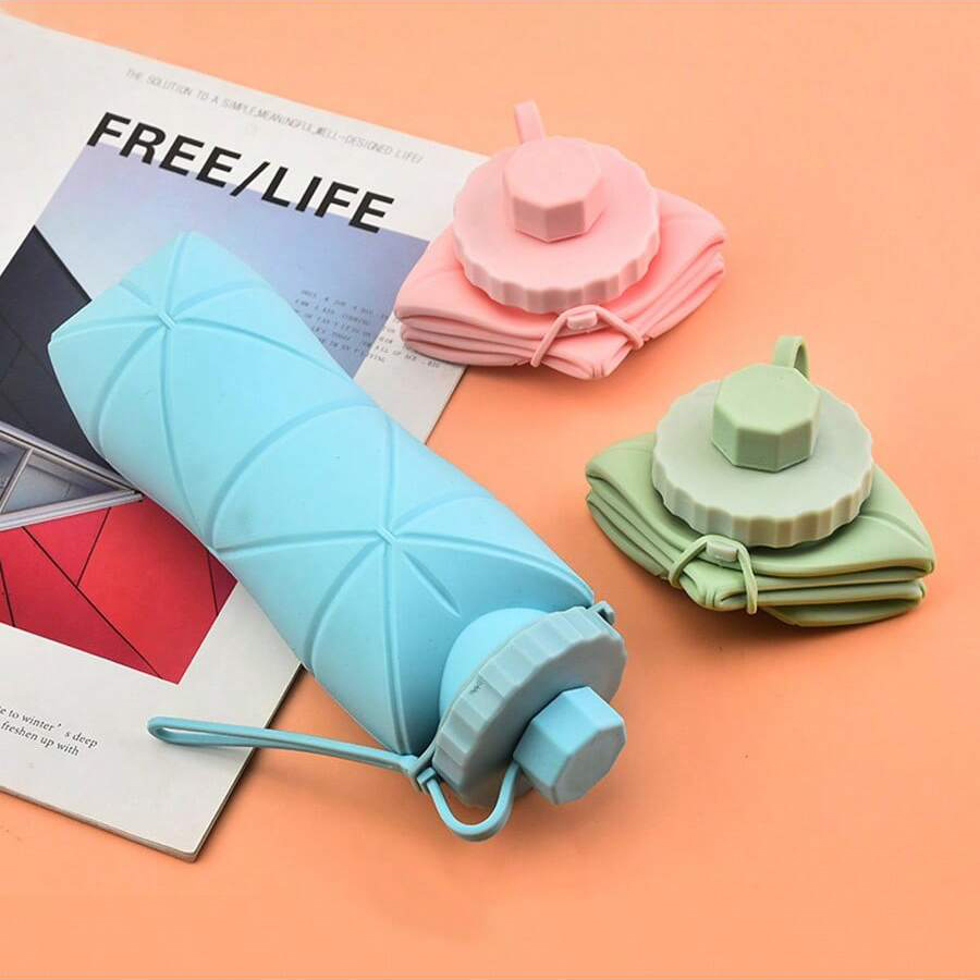 1Pc 600mlLarge Collapsible Sil - Water Bottle Collapsible ulasan dan harga