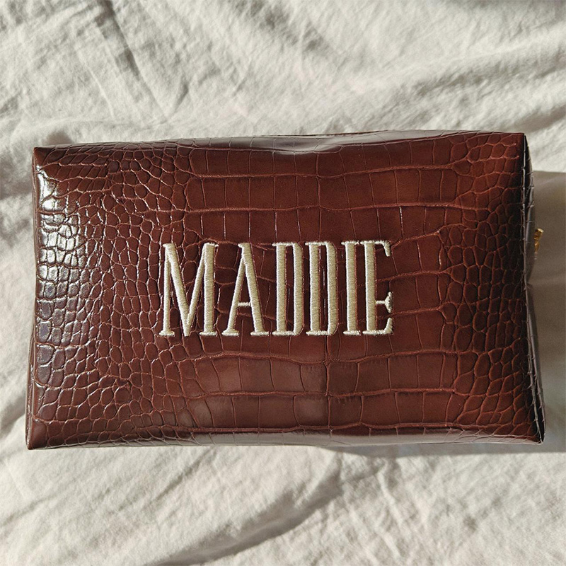 Embroidered Croc Makeup Bag Pe - Travel Accessories Gift Ideas ulasan dan harga