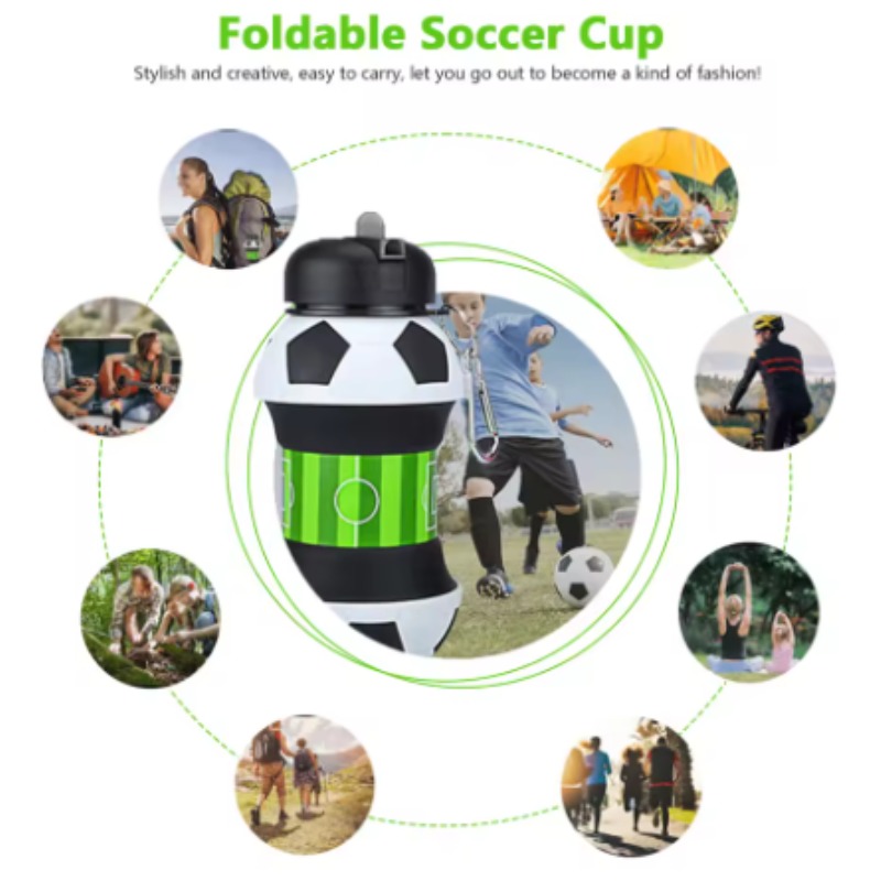 Football Silicone Collapsible  - Water Bottle Collapsible ulasan dan harga