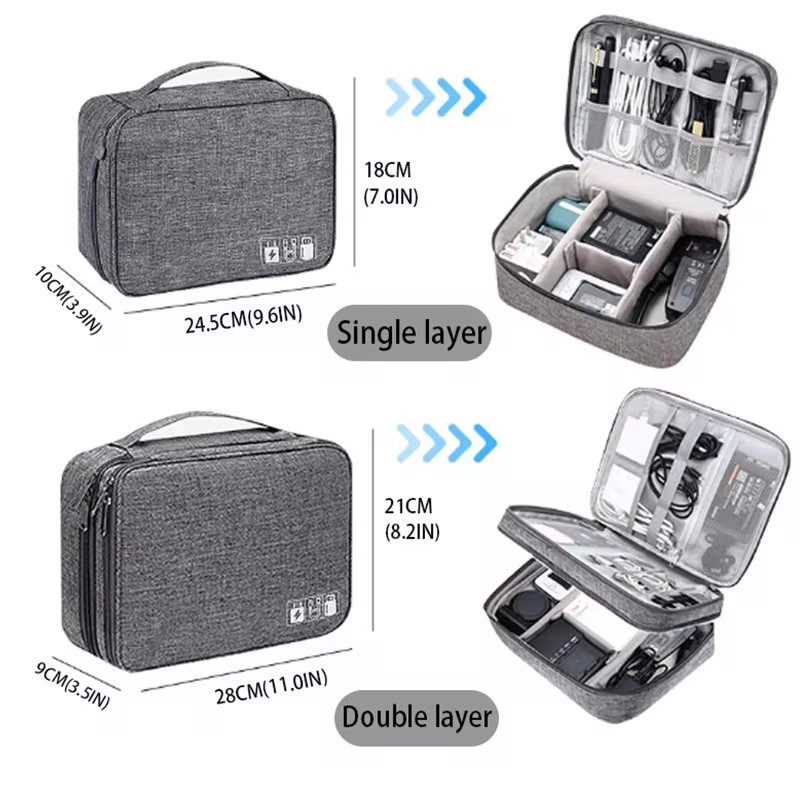 Travel Cable Storage Bag Porta - Cable Organizer Travel ulasan dan harga