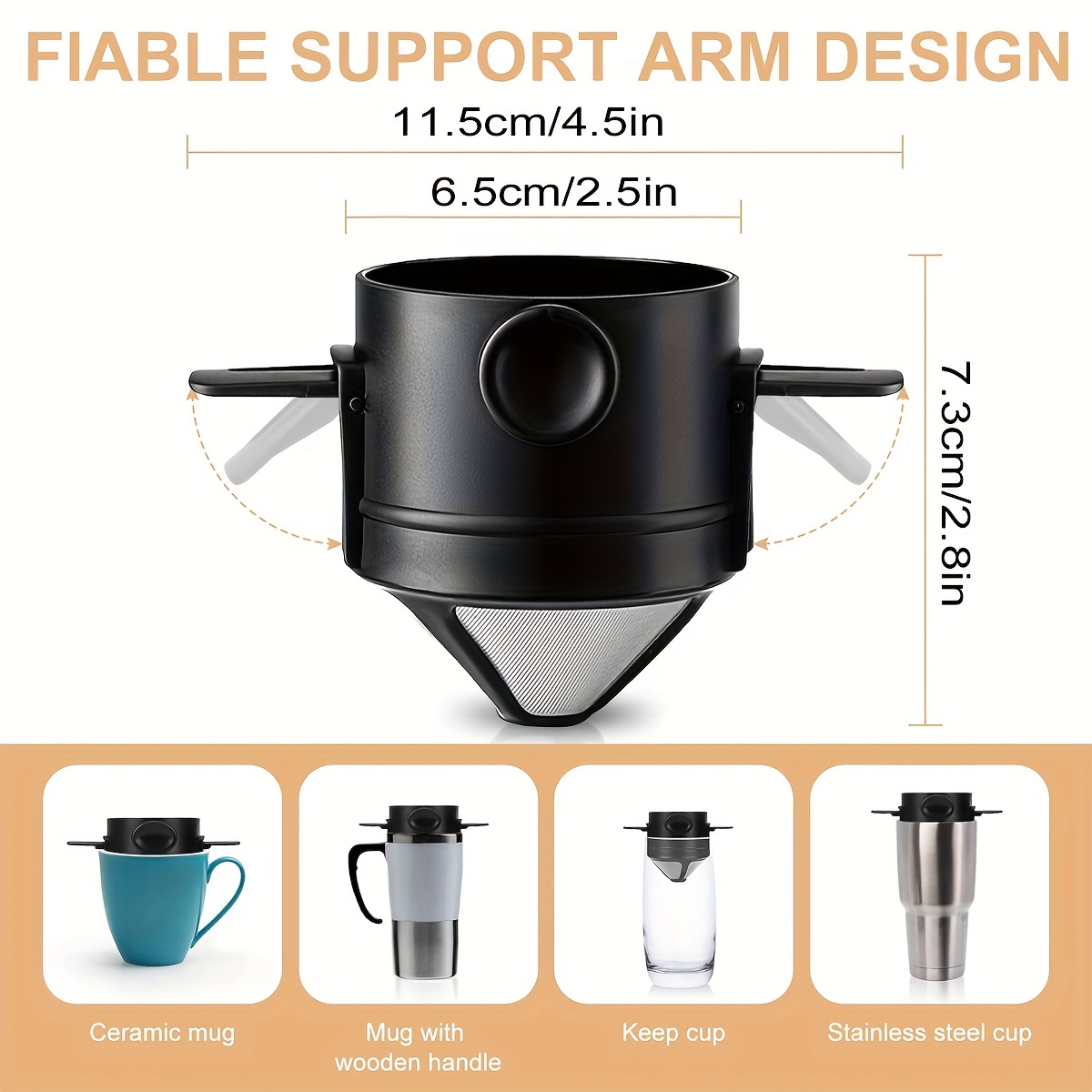 Coffee Filter Cup Portable Reu - Water Bottle Collapsible ulasan dan harga