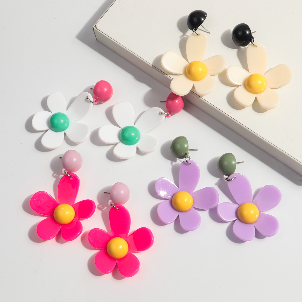 Korean Colorful Acrylic Flower - Travel Accessories Dropshipping ulasan dan harga