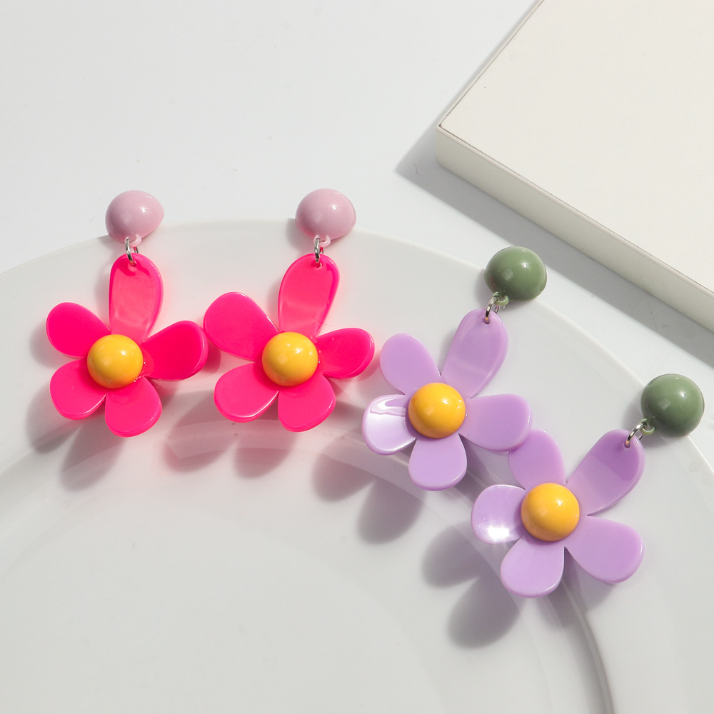 Korean Colorful Acrylic Flower - Travel Accessories Dropshipping ulasan dan harga